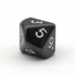 10-sided black dice