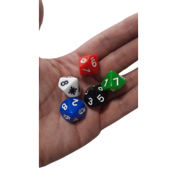 Set of 4 d10 sided dice + 1...