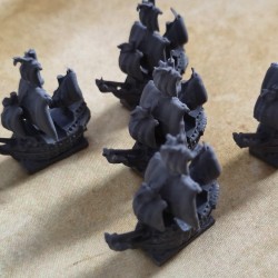 5 resin Galleons miniatures